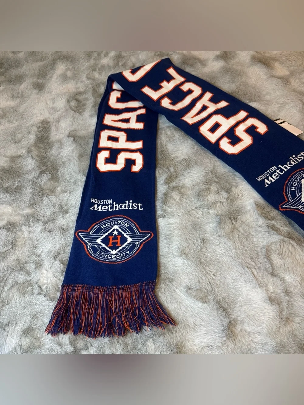 Houston Astros Space City Scarf - Navy with Orange & White-0527